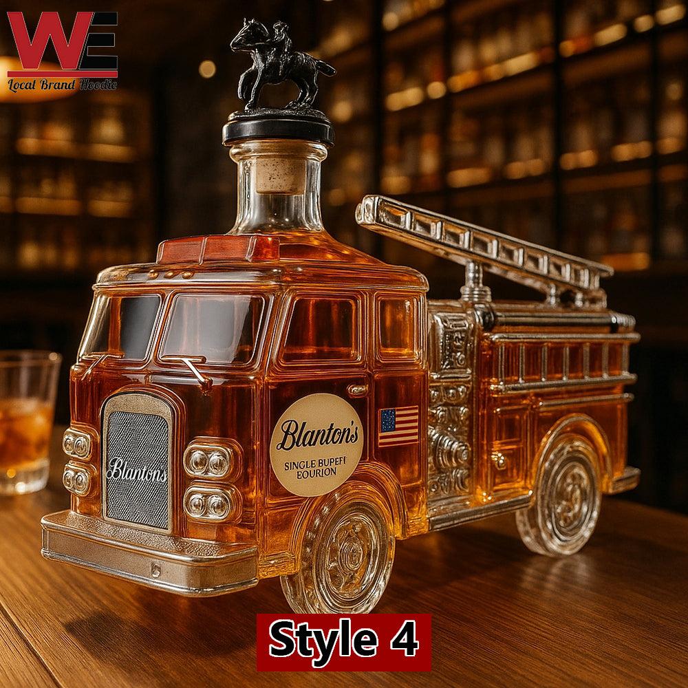 Karafa whisky v tvare hasičského auta