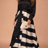 Mária™ - pruhované maxik vestido