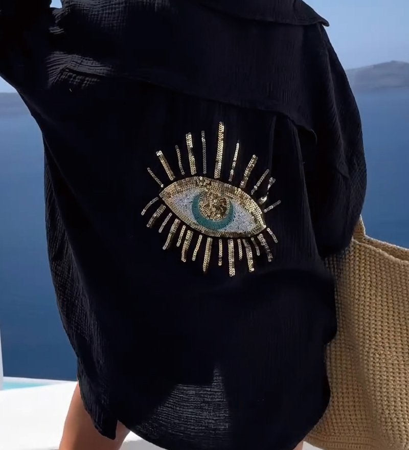Jana™ Oversize bavlnená košeľa Horus