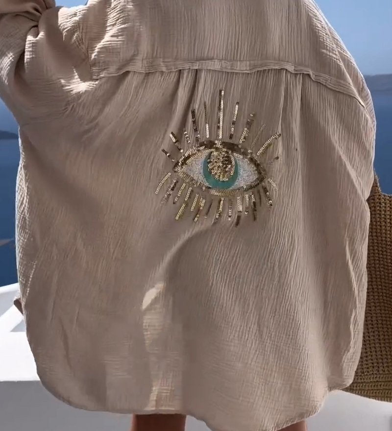 Jana™ Oversize bavlnená košeľa Horus