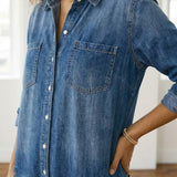 Jana™ | Vintage denim kombinéza s gombíkmi