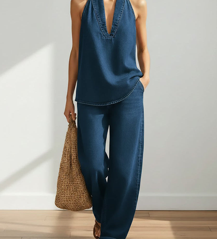 Ivana™ | Dvojdielny vintage denim set