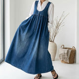 Katarína™ | Maxi šaty z vintage umývaného denimu