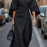 Margaréta - elegantné dámske šaty s lampášovými rukávmi a opaskom